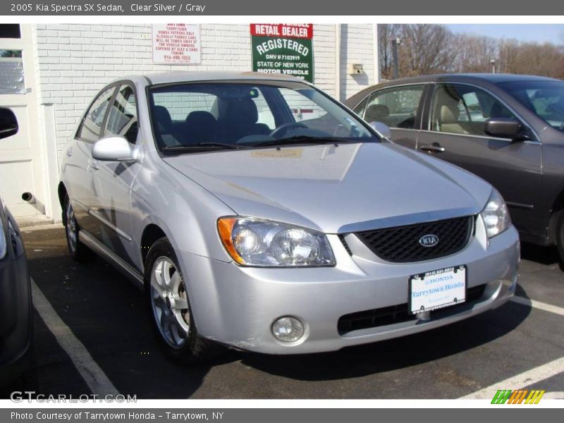 Clear Silver / Gray 2005 Kia Spectra SX Sedan
