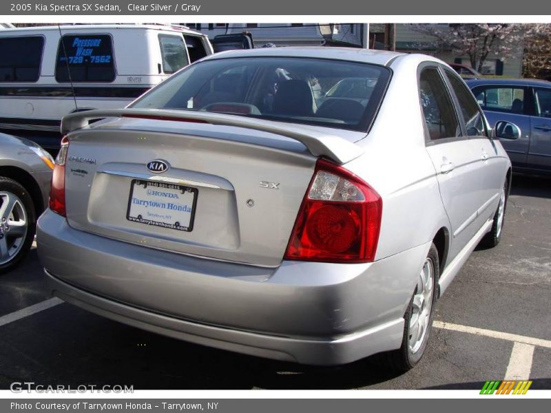 Clear Silver / Gray 2005 Kia Spectra SX Sedan