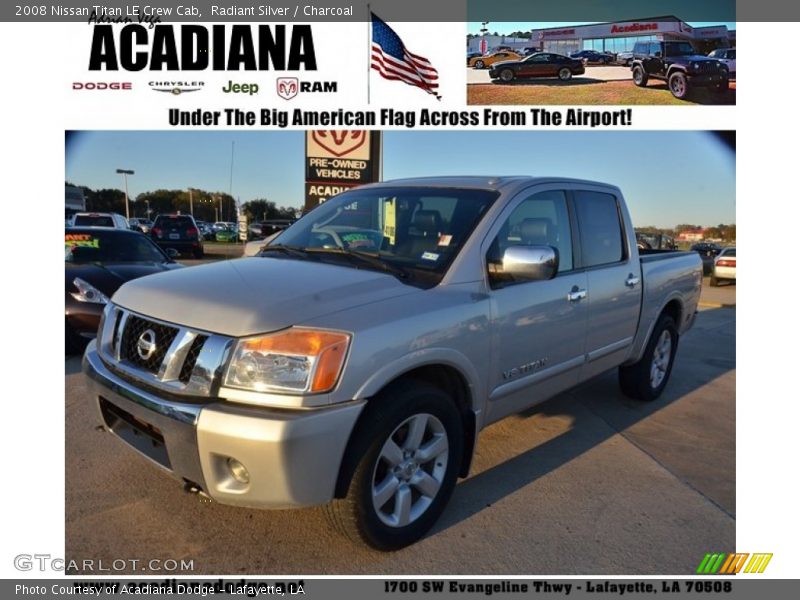 Radiant Silver / Charcoal 2008 Nissan Titan LE Crew Cab