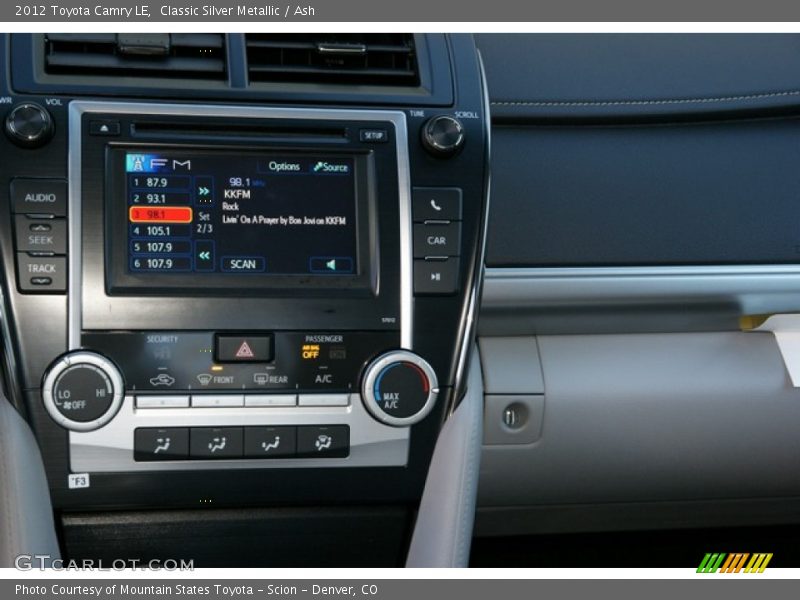 Classic Silver Metallic / Ash 2012 Toyota Camry LE
