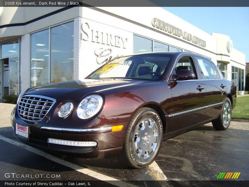Dark Red Wine / Black 2008 Kia Amanti
