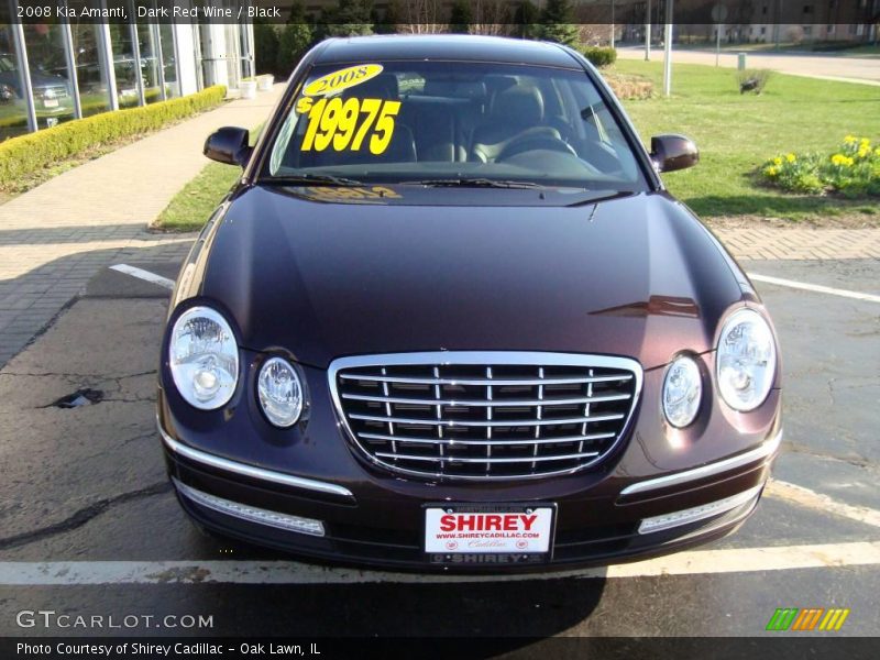 Dark Red Wine / Black 2008 Kia Amanti