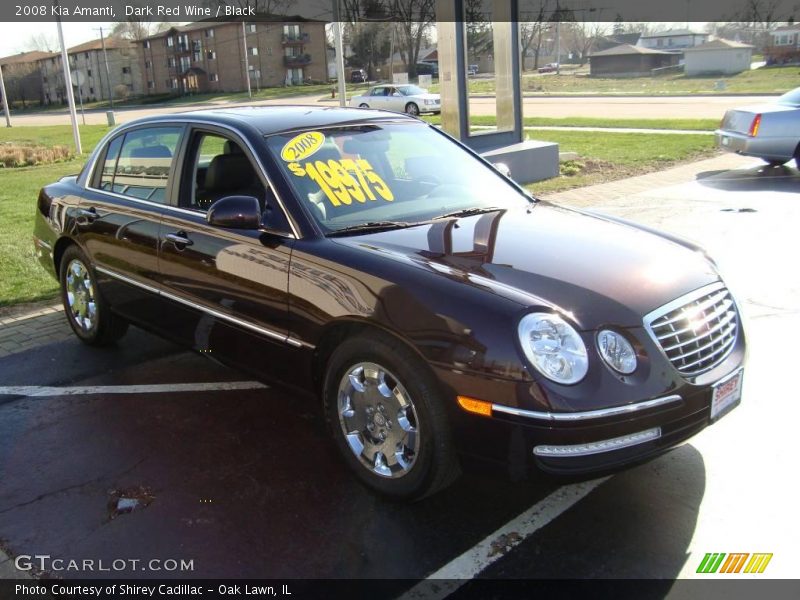 Dark Red Wine / Black 2008 Kia Amanti
