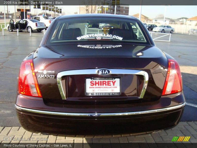 Dark Red Wine / Black 2008 Kia Amanti