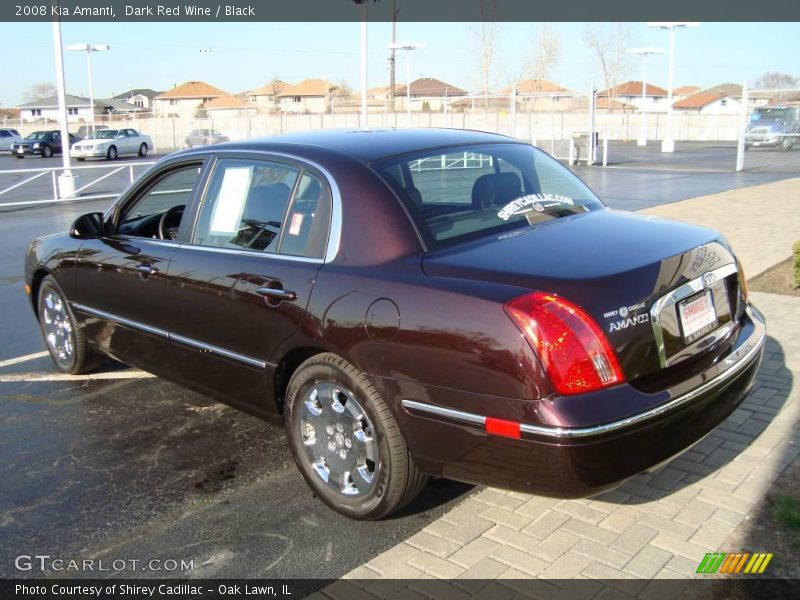 Dark Red Wine / Black 2008 Kia Amanti