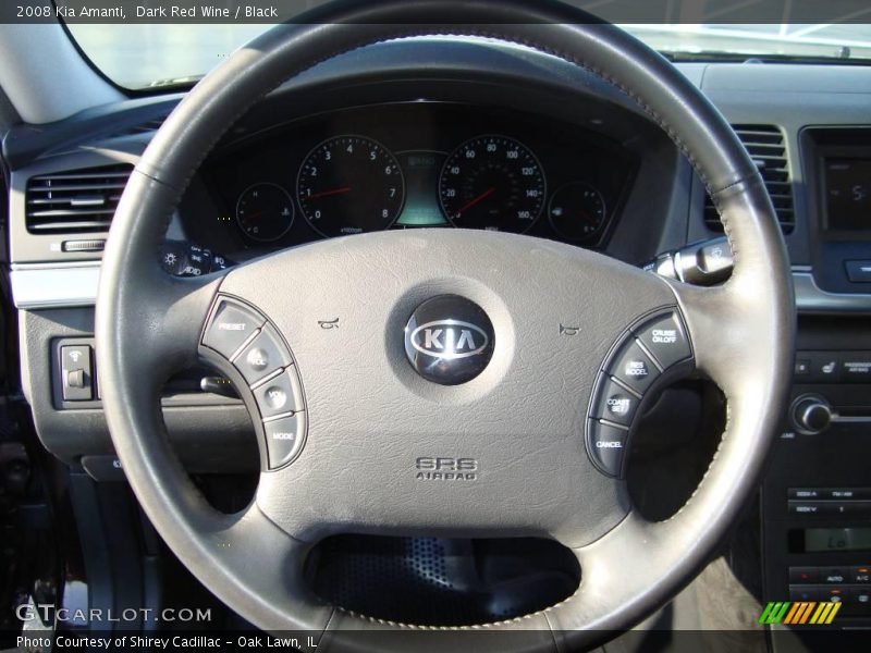 Dark Red Wine / Black 2008 Kia Amanti