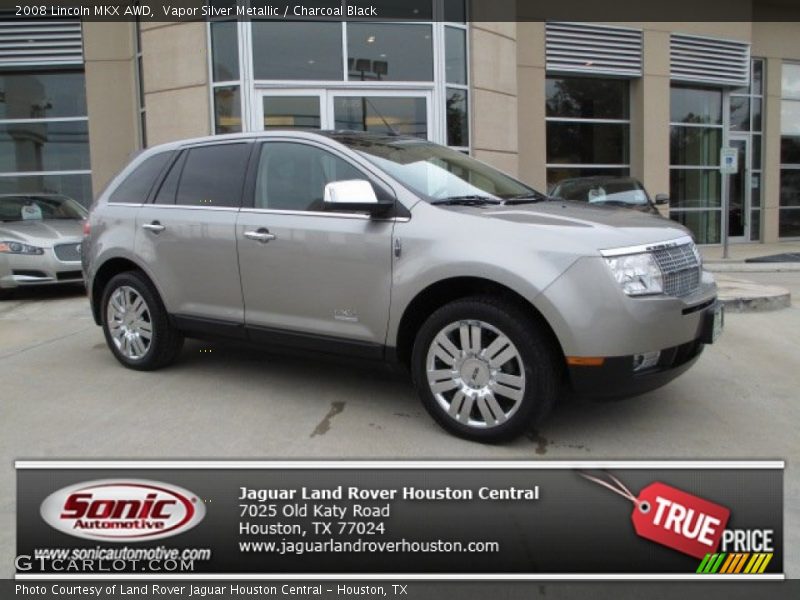 Vapor Silver Metallic / Charcoal Black 2008 Lincoln MKX AWD