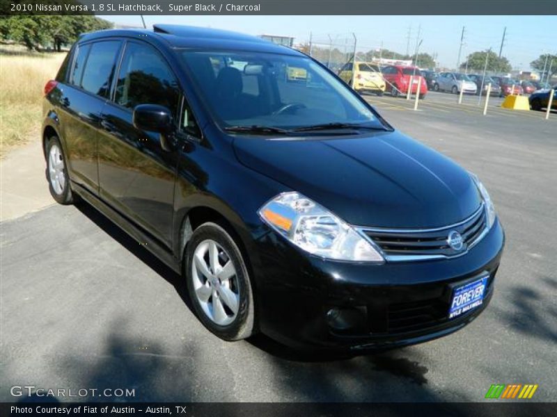 Super Black / Charcoal 2010 Nissan Versa 1.8 SL Hatchback