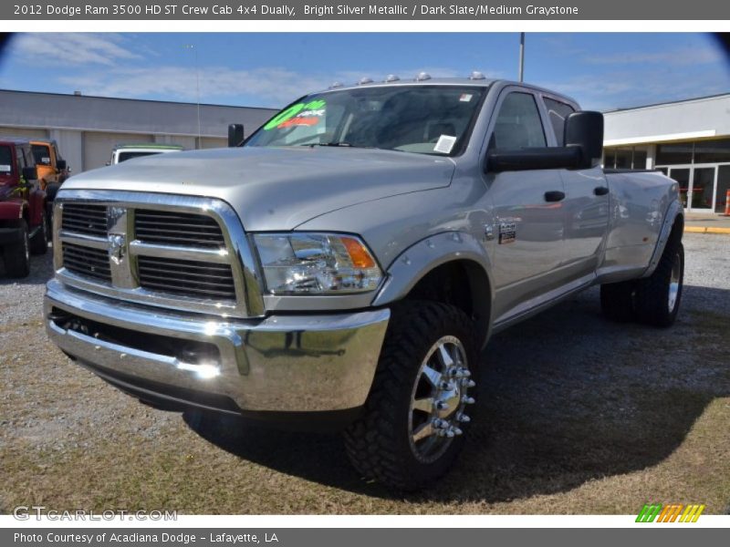 Bright Silver Metallic / Dark Slate/Medium Graystone 2012 Dodge Ram 3500 HD ST Crew Cab 4x4 Dually