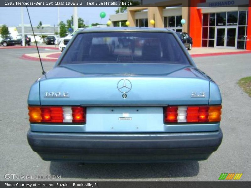 Teal Blue Metallic / Beige 1993 Mercedes-Benz 190 Class 190E 2.3