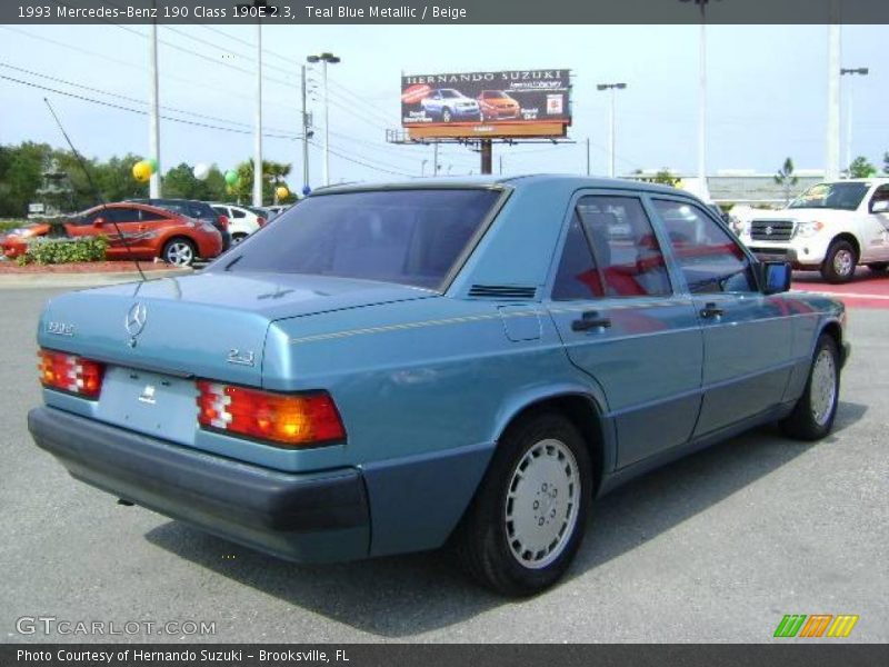 Teal Blue Metallic / Beige 1993 Mercedes-Benz 190 Class 190E 2.3