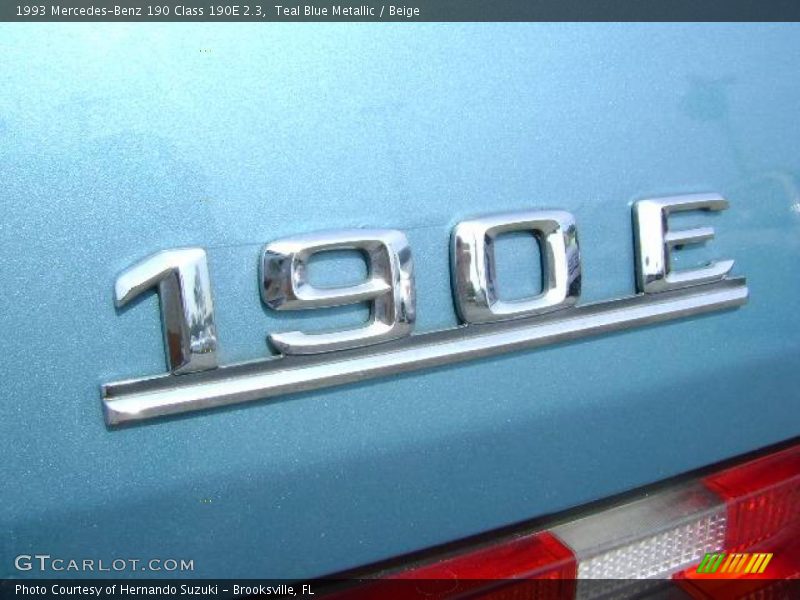 Teal Blue Metallic / Beige 1993 Mercedes-Benz 190 Class 190E 2.3