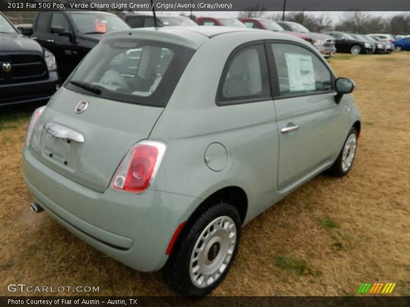 Verde Chiaro (Light Green) / Grigio/Avorio (Gray/Ivory) 2013 Fiat 500 Pop