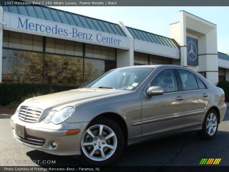 Pewter Metallic / Black 2007 Mercedes-Benz C 280 4Matic Luxury