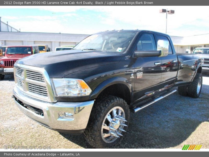 Front 3/4 View of 2012 Ram 3500 HD Laramie Crew Cab 4x4 Dually