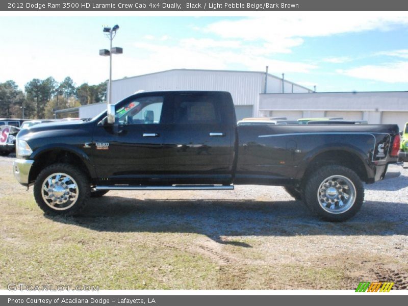 Black / Light Pebble Beige/Bark Brown 2012 Dodge Ram 3500 HD Laramie Crew Cab 4x4 Dually