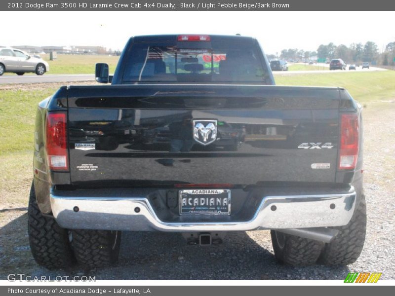 Black / Light Pebble Beige/Bark Brown 2012 Dodge Ram 3500 HD Laramie Crew Cab 4x4 Dually
