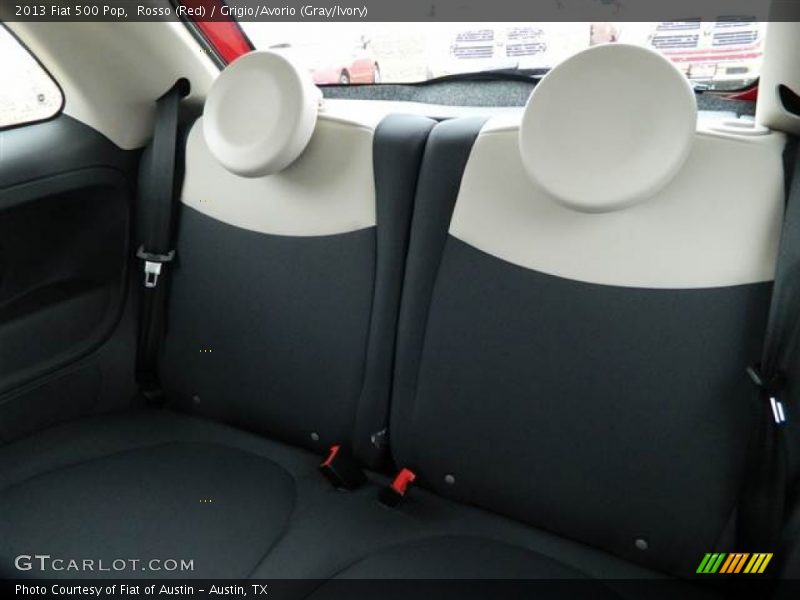 Rosso (Red) / Grigio/Avorio (Gray/Ivory) 2013 Fiat 500 Pop
