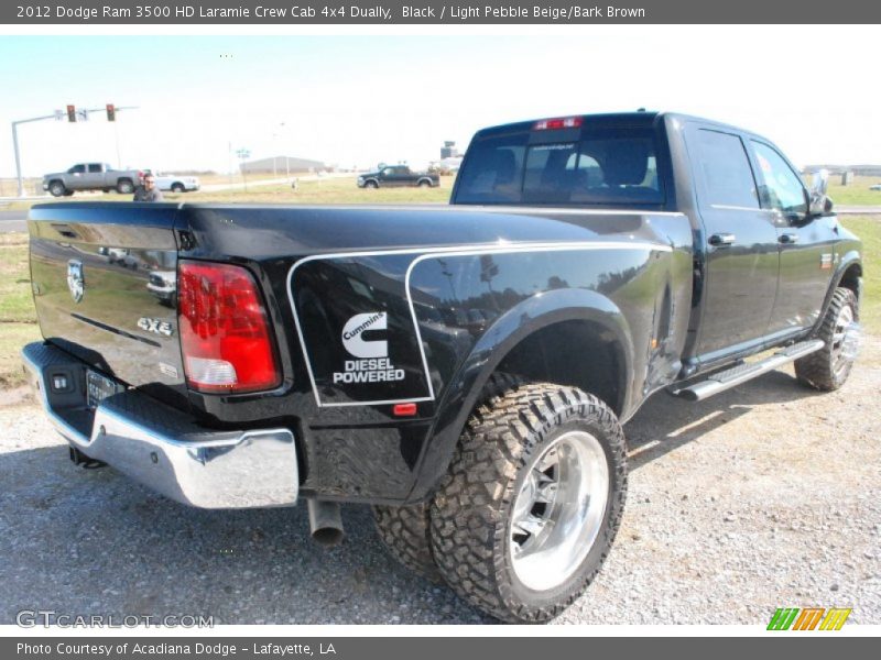Black / Light Pebble Beige/Bark Brown 2012 Dodge Ram 3500 HD Laramie Crew Cab 4x4 Dually