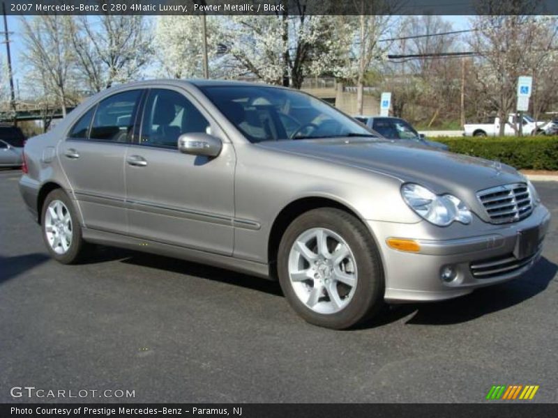 Pewter Metallic / Black 2007 Mercedes-Benz C 280 4Matic Luxury