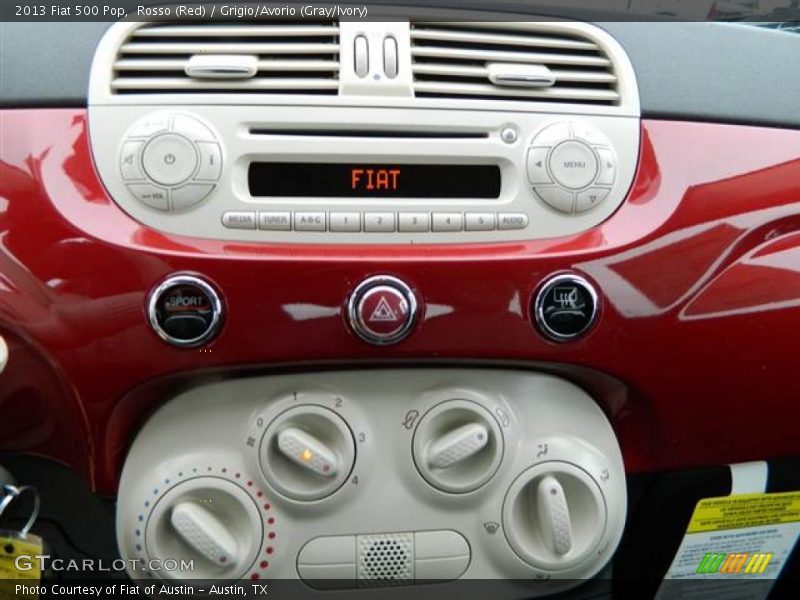 Rosso (Red) / Grigio/Avorio (Gray/Ivory) 2013 Fiat 500 Pop