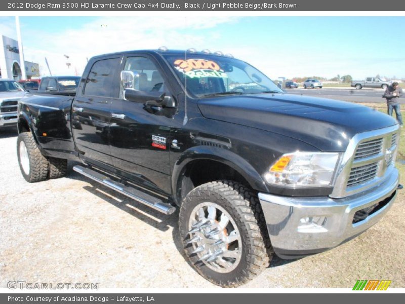 Front 3/4 View of 2012 Ram 3500 HD Laramie Crew Cab 4x4 Dually