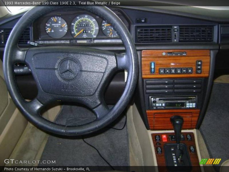 Teal Blue Metallic / Beige 1993 Mercedes-Benz 190 Class 190E 2.3