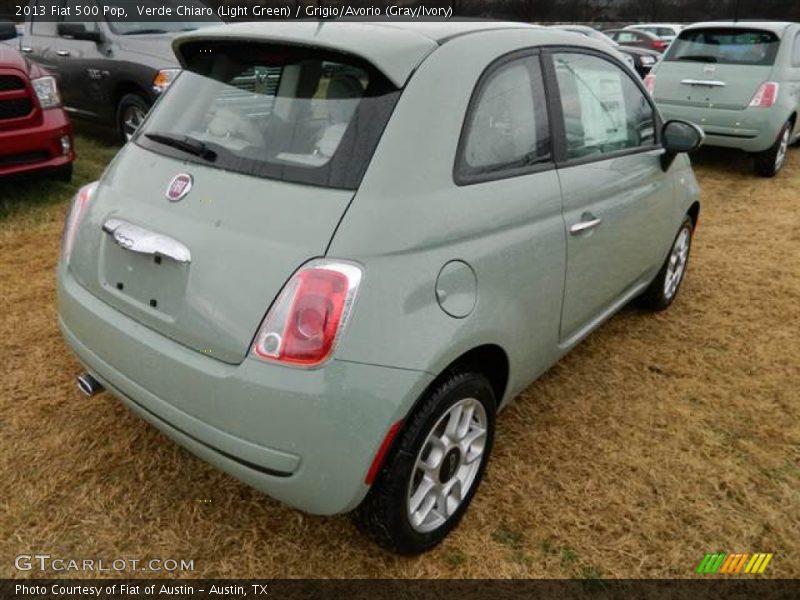 Verde Chiaro (Light Green) / Grigio/Avorio (Gray/Ivory) 2013 Fiat 500 Pop