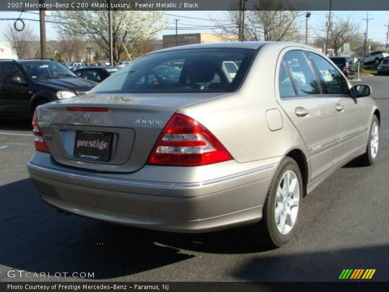 Pewter Metallic / Black 2007 Mercedes-Benz C 280 4Matic Luxury