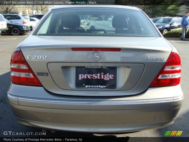 Pewter Metallic / Black 2007 Mercedes-Benz C 280 4Matic Luxury