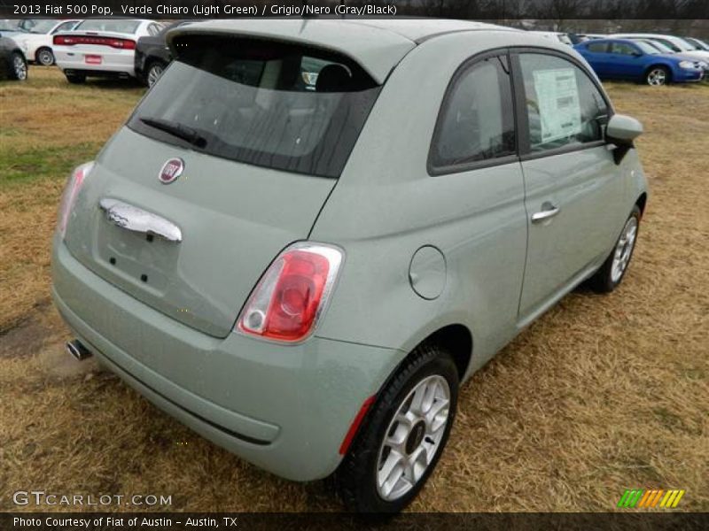 Verde Chiaro (Light Green) / Grigio/Nero (Gray/Black) 2013 Fiat 500 Pop