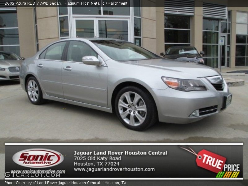 Platinum Frost Metallic / Parchment 2009 Acura RL 3.7 AWD Sedan