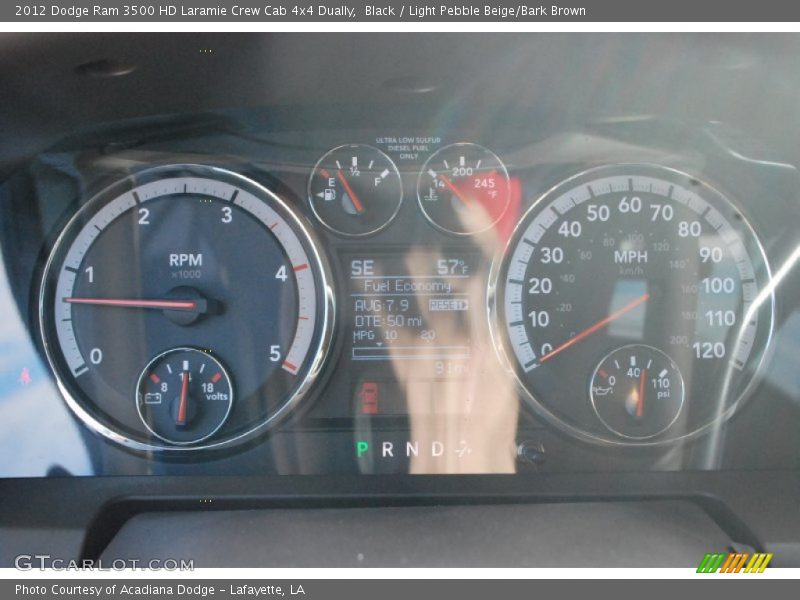 Black / Light Pebble Beige/Bark Brown 2012 Dodge Ram 3500 HD Laramie Crew Cab 4x4 Dually