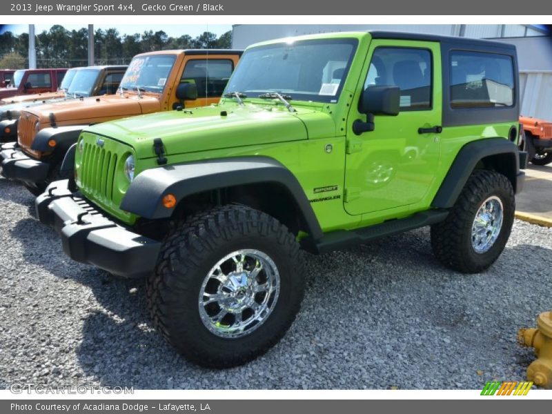 Gecko Green / Black 2013 Jeep Wrangler Sport 4x4