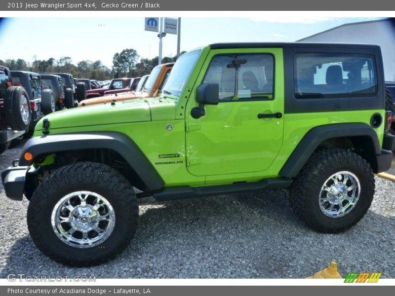 Gecko Green / Black 2013 Jeep Wrangler Sport 4x4