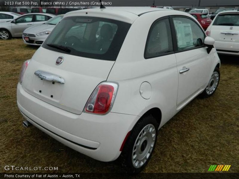 Bianco (White) / Grigio/Nero (Gray/Black) 2013 Fiat 500 Pop