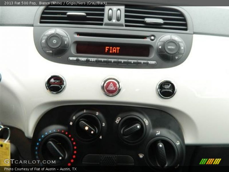 Bianco (White) / Grigio/Nero (Gray/Black) 2013 Fiat 500 Pop
