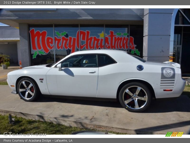 Bright White / Dark Slate Gray 2013 Dodge Challenger SRT8 392