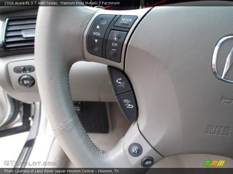 Controls of 2009 RL 3.7 AWD Sedan