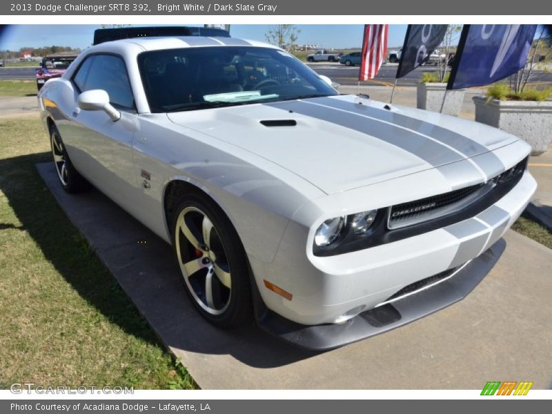 Bright White / Dark Slate Gray 2013 Dodge Challenger SRT8 392