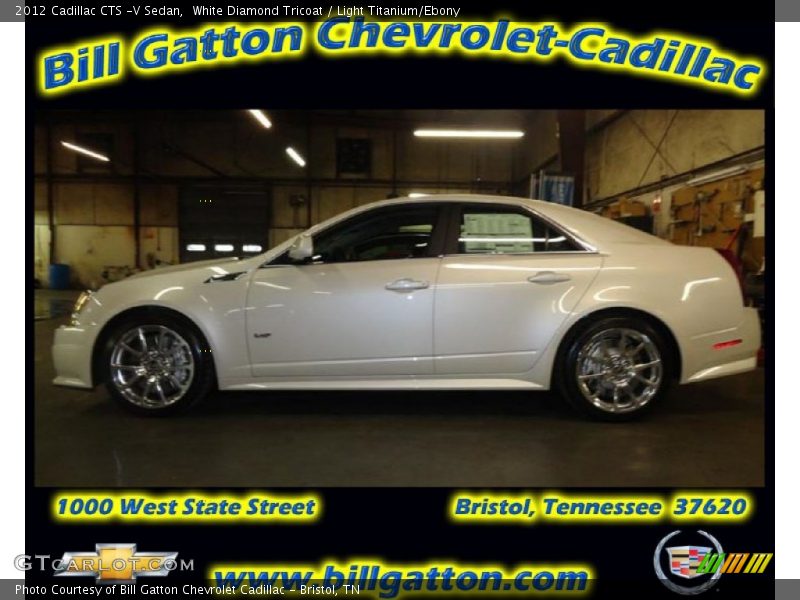 White Diamond Tricoat / Light Titanium/Ebony 2012 Cadillac CTS -V Sedan