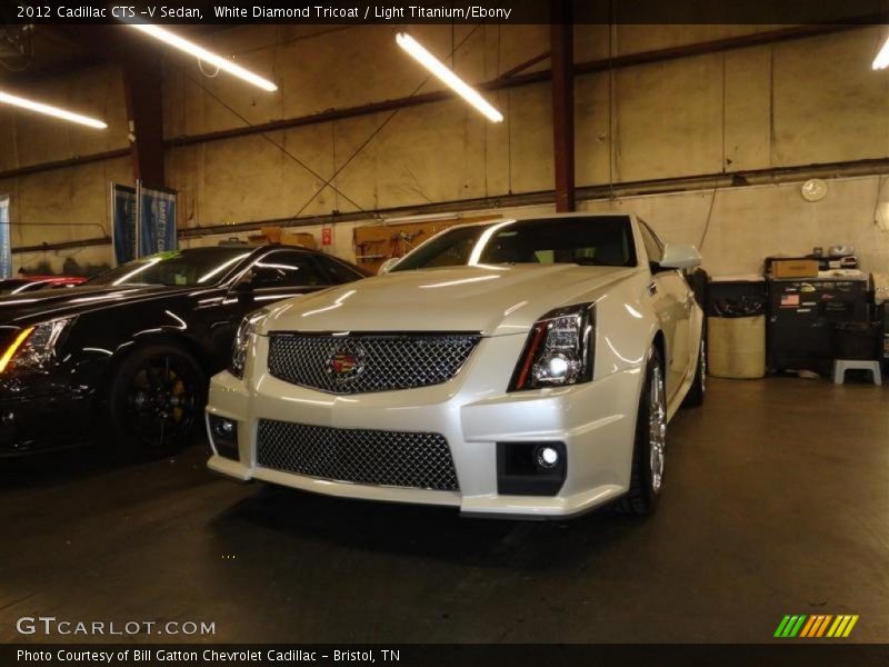 White Diamond Tricoat / Light Titanium/Ebony 2012 Cadillac CTS -V Sedan