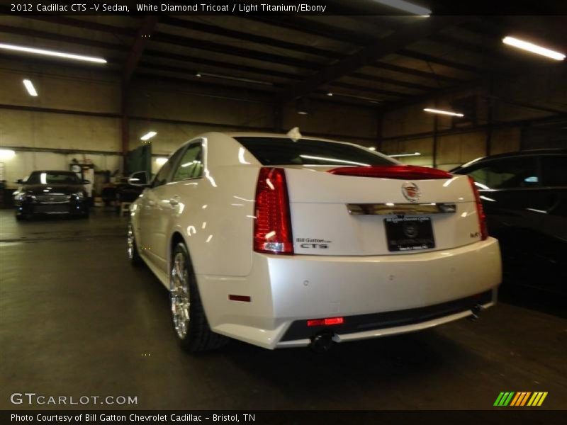 White Diamond Tricoat / Light Titanium/Ebony 2012 Cadillac CTS -V Sedan