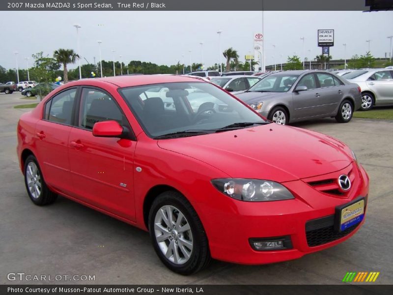 True Red / Black 2007 Mazda MAZDA3 s Sport Sedan