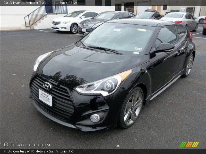 Ultra Black / Blue 2013 Hyundai Veloster Turbo