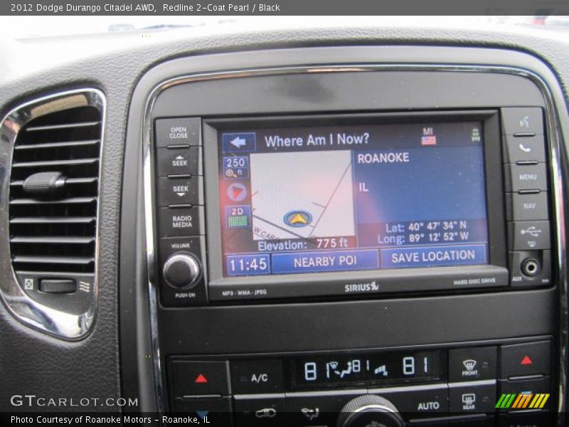 Redline 2-Coat Pearl / Black 2012 Dodge Durango Citadel AWD