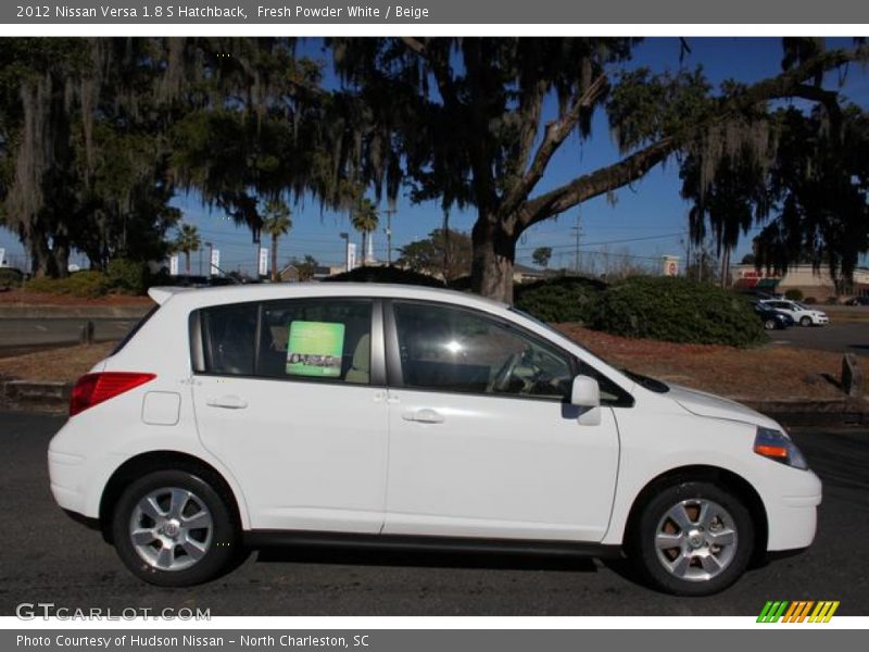 Fresh Powder White / Beige 2012 Nissan Versa 1.8 S Hatchback