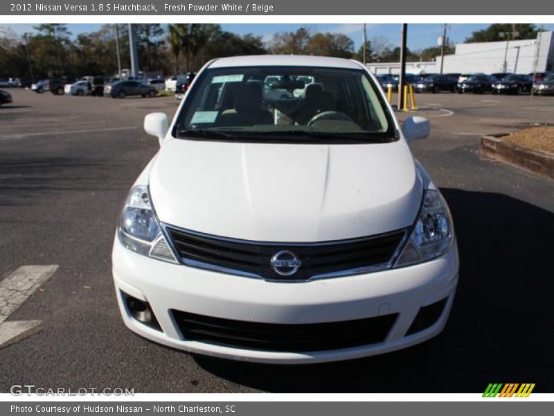 Fresh Powder White / Beige 2012 Nissan Versa 1.8 S Hatchback