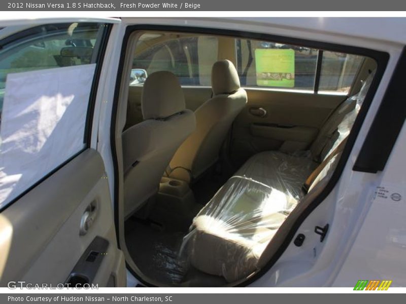 Fresh Powder White / Beige 2012 Nissan Versa 1.8 S Hatchback