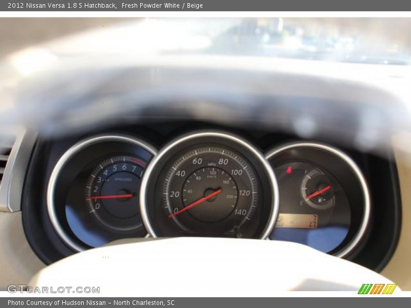 Fresh Powder White / Beige 2012 Nissan Versa 1.8 S Hatchback